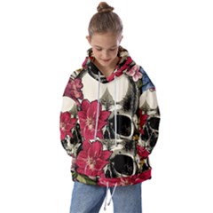 Skull Flowers American Native Dream Catcher Legend Kids  Oversized Hoodie by Bedest