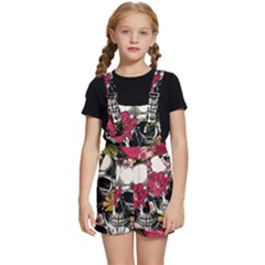 Skull Flowers American Native Dream Catcher Legend Kids  Short Overalls by Bedest