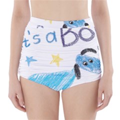 It s A Boy High-waisted Bikini Bottoms by morgunovaart