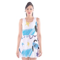 It s A Boy Scoop Neck Skater Dress