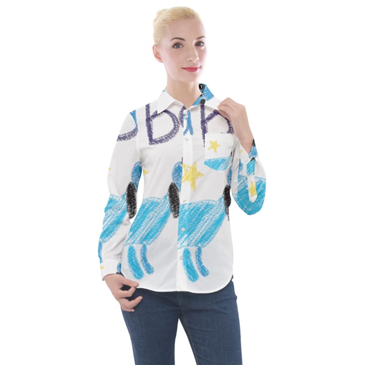 It s a boy Women s Long Sleeve Pocket Shirt