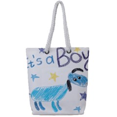 It s A Boy Full Print Rope Handle Tote (small) by morgunovaart