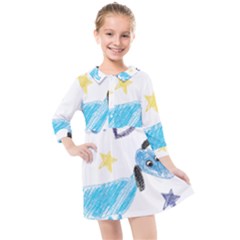 It s A Boy Kids  Quarter Sleeve Shirt Dress by morgunovaart