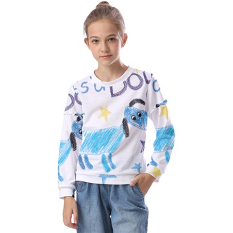 It s A Boy Kids  Long Sleeve T-shirt With Frill  by morgunovaart