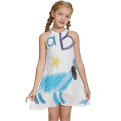 It s A Boy Kids  Halter Collar Waist Tie Chiffon Dress by morgunovaart