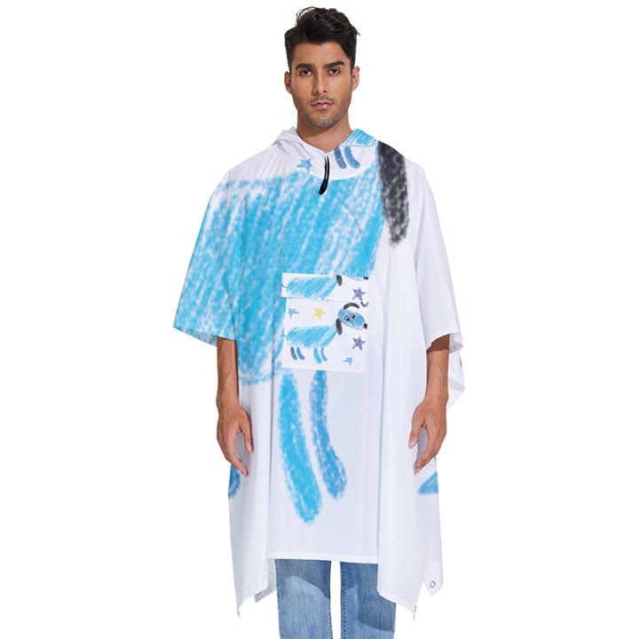 It s a boy Men s Hooded Rain Ponchos