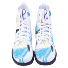 It s A Boy Men s High-top Canvas Sneakers by morgunovaart