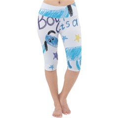 It s A Boy Lightweight Velour Cropped Yoga Leggings