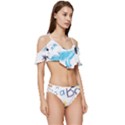 It s A Boy Ruffle Edge Tie Up Bikini Set	 View3