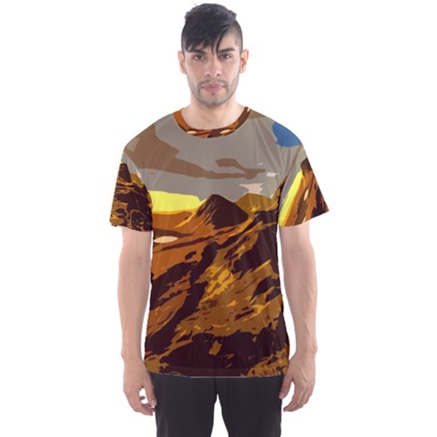 Scotland Monti Mountains Mountain Men s Sport Mesh T-shirt by Cendanart