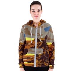 Scotland Monti Mountains Mountain Women s Zipper Hoodie by Cendanart