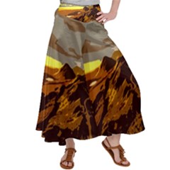 Scotland Monti Mountains Mountain Women s Satin Palazzo Pants by Cendanart