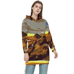 Scotland Monti Mountains Mountain Women s Long Oversized Pullover Hoodie by Cendanart