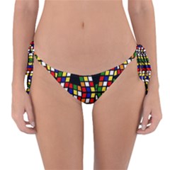 Graphic Pattern Rubiks Cube Reversible Bikini Bottoms by Cendanart