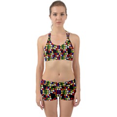 Graphic Pattern Rubiks Cube Back Web Gym Set by Cendanart