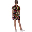 Graphic Pattern Rubiks Cube Kids  Asymmetric Collar Dress View2