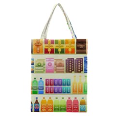 Supermarket Shelf Products Snacks Classic Tote Bag by Cendanart