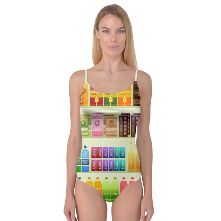 Supermarket Shelf Products Snacks Camisole Leotard 