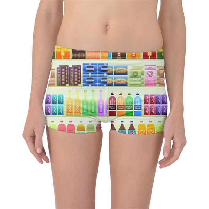 Supermarket Shelf Products Snacks Boyleg Bikini Bottoms