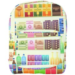 Supermarket Shelf Products Snacks Full Print Backpack by Cendanart