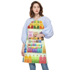 Supermarket Shelf Products Snacks Pocket Apron by Cendanart