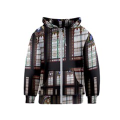 Stained Glass Window Krotoszyn Kids  Zipper Hoodie by Cendanart