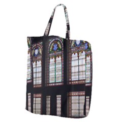 Stained Glass Window Krotoszyn Giant Grocery Tote by Cendanart