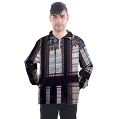 Stained Glass Window Krotoszyn Men s Half Zip Pullover by Cendanart