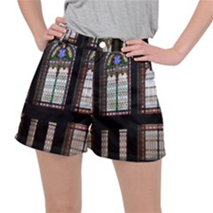 Stained Glass Window Krotoszyn Women s Ripstop Shorts by Cendanart