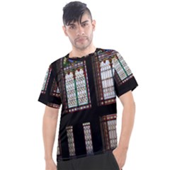 Stained Glass Window Krotoszyn Men s Sport Top by Cendanart