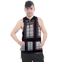 Stained Glass Window Krotoszyn Men s Sleeveless Hoodie by Cendanart