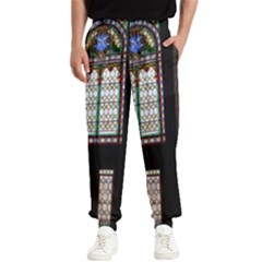 Stained Glass Window Krotoszyn Men s Elastic Waist Pants by Cendanart