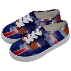 Christmas Lighting Candles Kids  Classic Low Top Sneakers by Cendanart