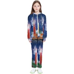 Christmas Lighting Candles Kids  Tracksuit by Cendanart