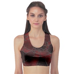 Mosaic Glass Glass Mosaic Colorful Fitness Sports Bra by Cendanart