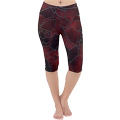 Mosaic Glass Glass Mosaic Colorful Lightweight Velour Cropped Yoga Leggings by Cendanart