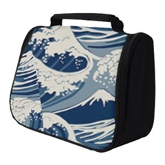 Japanese Wave Pattern Full Print Travel Pouch (small) by Cendanart