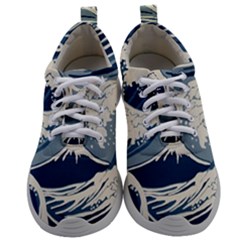 Japanese Wave Pattern Mens Athletic Shoes by Cendanart