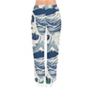 Japanese Wave Pattern Women Velvet Drawstring Pants View2