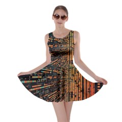 Data Abstract Abstract Background Background Skater Dress by Cendanart