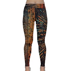 Data Abstract Abstract Background Background Classic Yoga Leggings by Cendanart