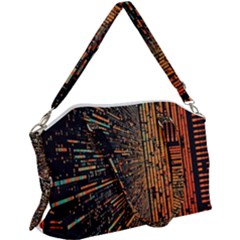 Data Abstract Abstract Background Background Canvas Crossbody Bag by Cendanart