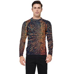 Data Abstract Abstract Background Background Men s Long Sleeve Rash Guard by Cendanart