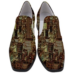 Photo New York City Skyscrapers Women Slip On Heel Loafers by Cendanart