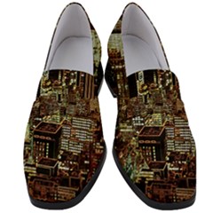 Photo New York City Skyscrapers Women s Chunky Heel Loafers by Cendanart