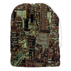 Photo New York City Skyscrapers Drawstring Pouch (3xl) by Cendanart