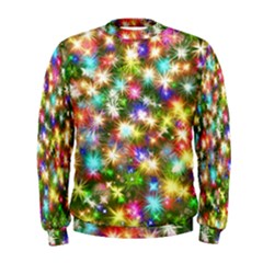 Star Colorful Christmas Abstract Men s Sweatshirt by Cendanart