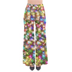 Star Colorful Christmas Abstract So Vintage Palazzo Pants by Cendanart