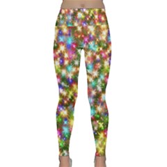 Star Colorful Christmas Abstract Lightweight Velour Classic Yoga Leggings by Cendanart