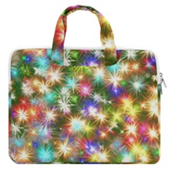 Star Colorful Christmas Abstract Macbook Pro 13  Double Pocket Laptop Bag